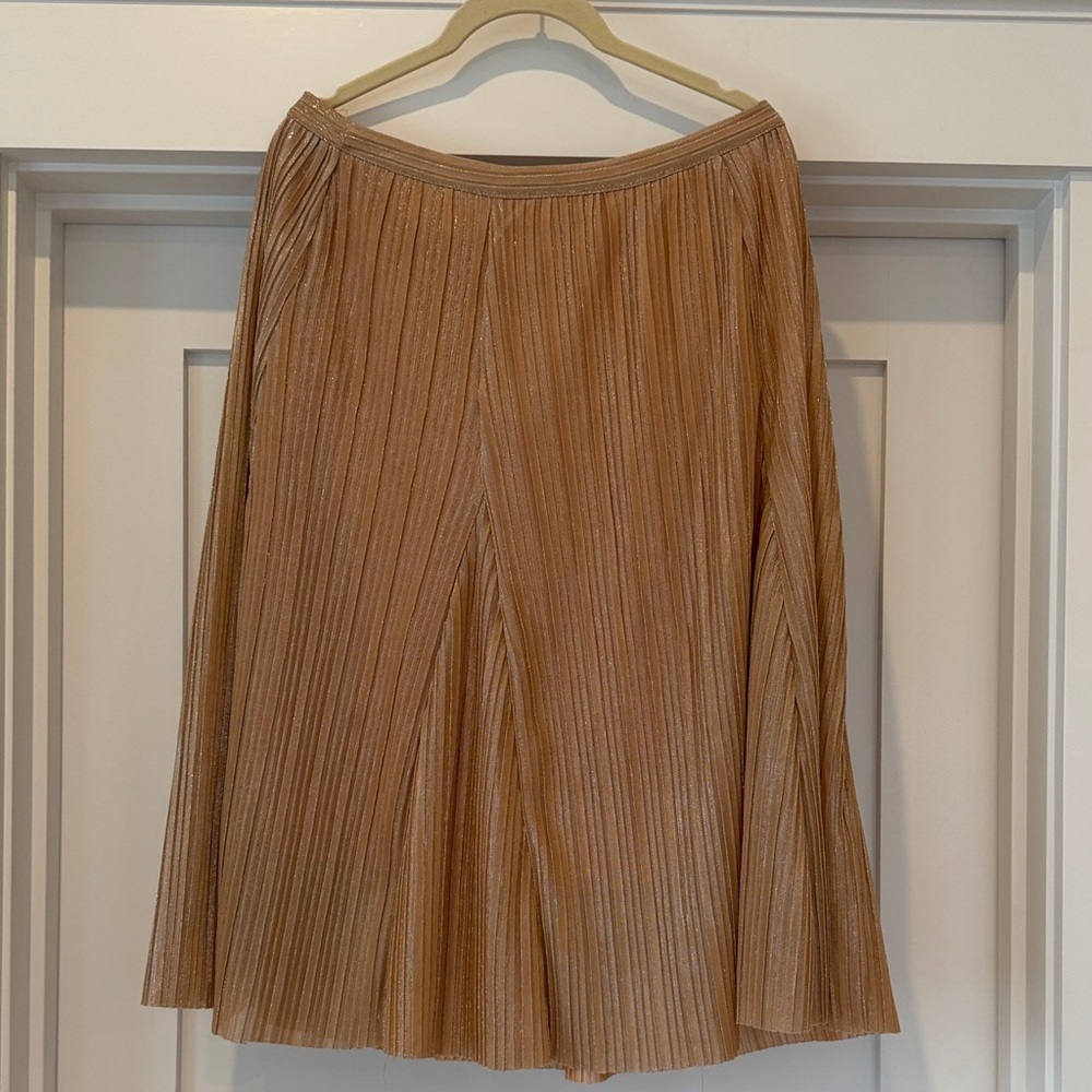 Maeve Shimmering Gold A-Line Skirt